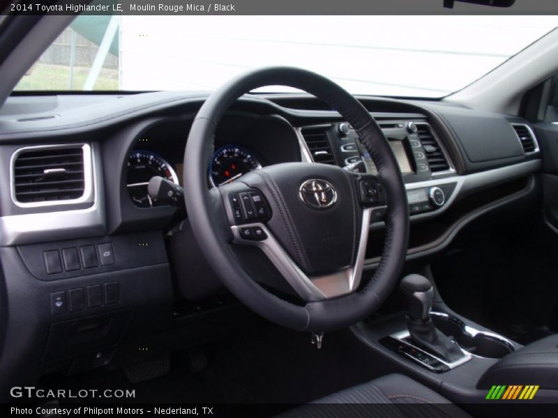 Moulin Rouge Mica / Black 2014 Toyota Highlander LE