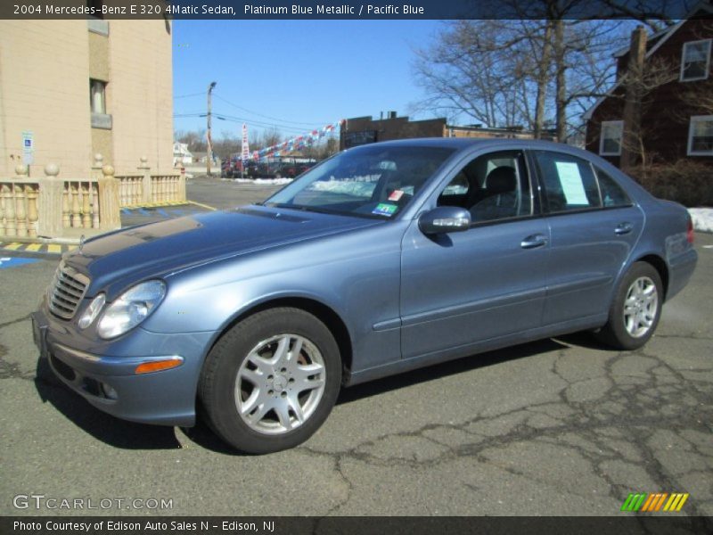 Platinum Blue Metallic / Pacific Blue 2004 Mercedes-Benz E 320 4Matic Sedan