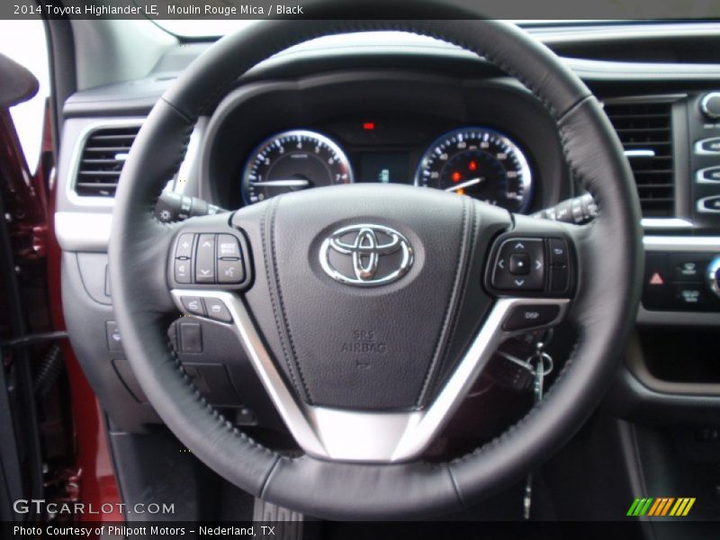 Moulin Rouge Mica / Black 2014 Toyota Highlander LE