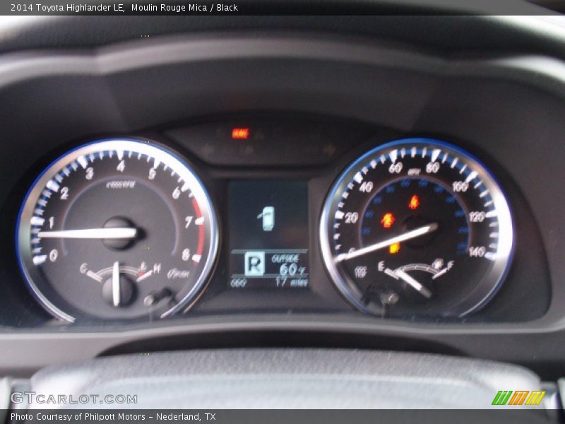 Moulin Rouge Mica / Black 2014 Toyota Highlander LE