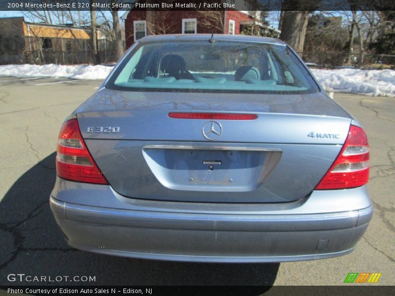 Platinum Blue Metallic / Pacific Blue 2004 Mercedes-Benz E 320 4Matic Sedan