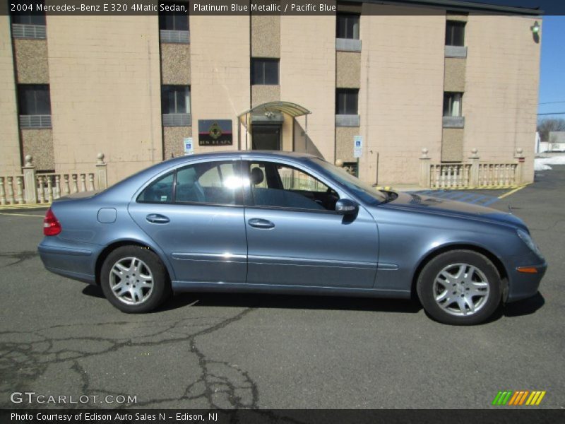 Platinum Blue Metallic / Pacific Blue 2004 Mercedes-Benz E 320 4Matic Sedan