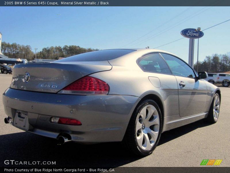 Mineral Silver Metallic / Black 2005 BMW 6 Series 645i Coupe