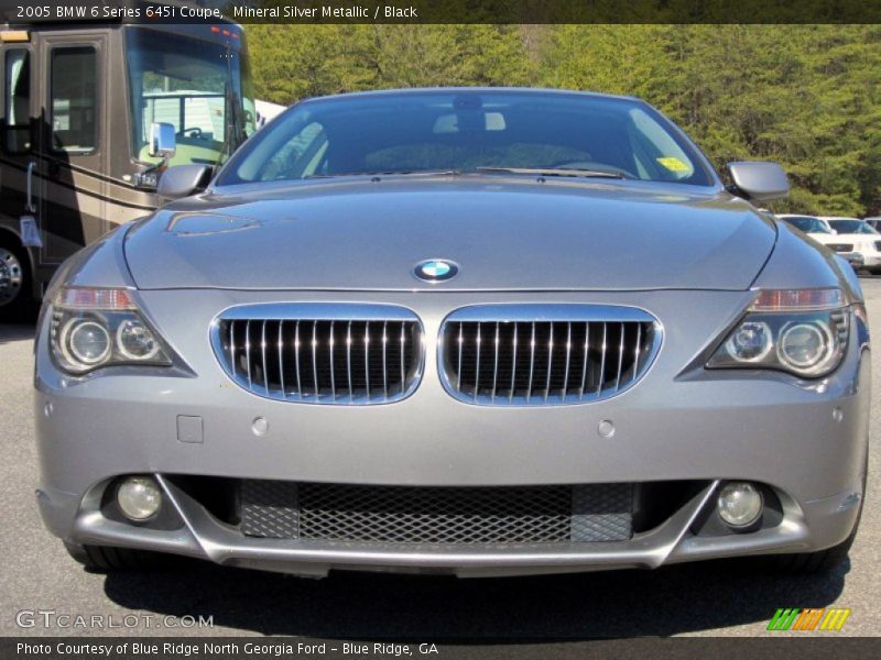 Mineral Silver Metallic / Black 2005 BMW 6 Series 645i Coupe