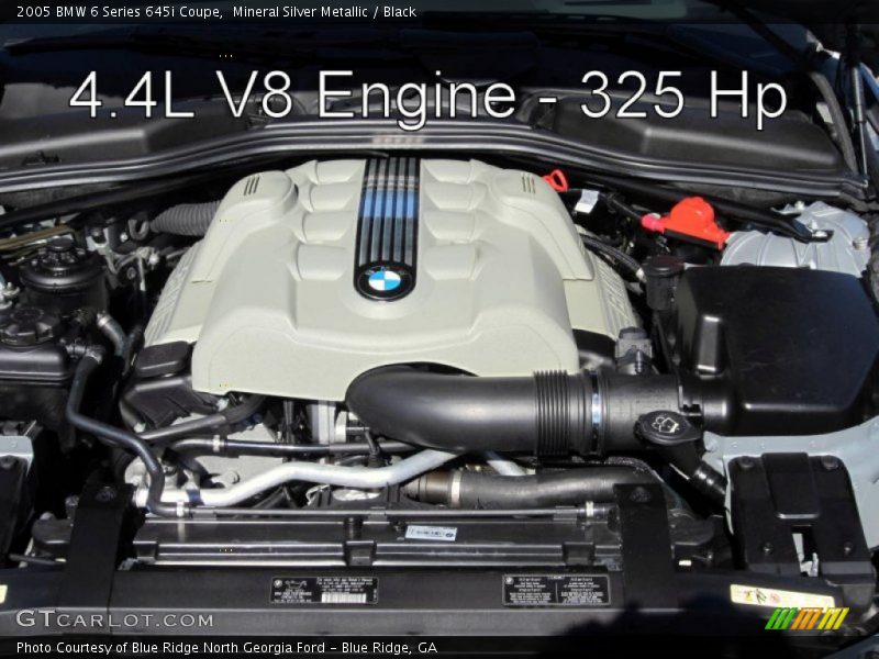 Mineral Silver Metallic / Black 2005 BMW 6 Series 645i Coupe