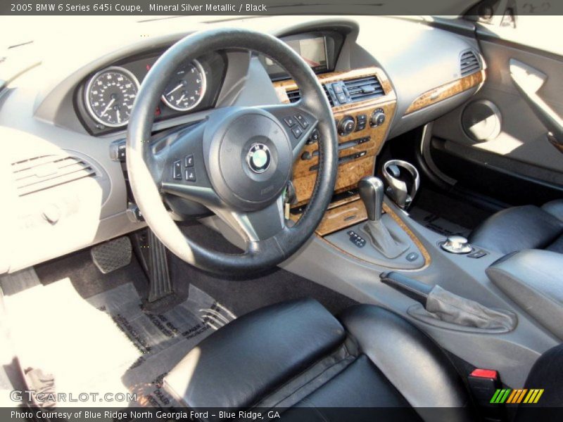 Mineral Silver Metallic / Black 2005 BMW 6 Series 645i Coupe