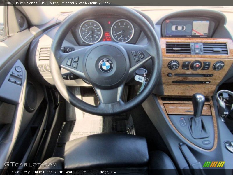 Mineral Silver Metallic / Black 2005 BMW 6 Series 645i Coupe