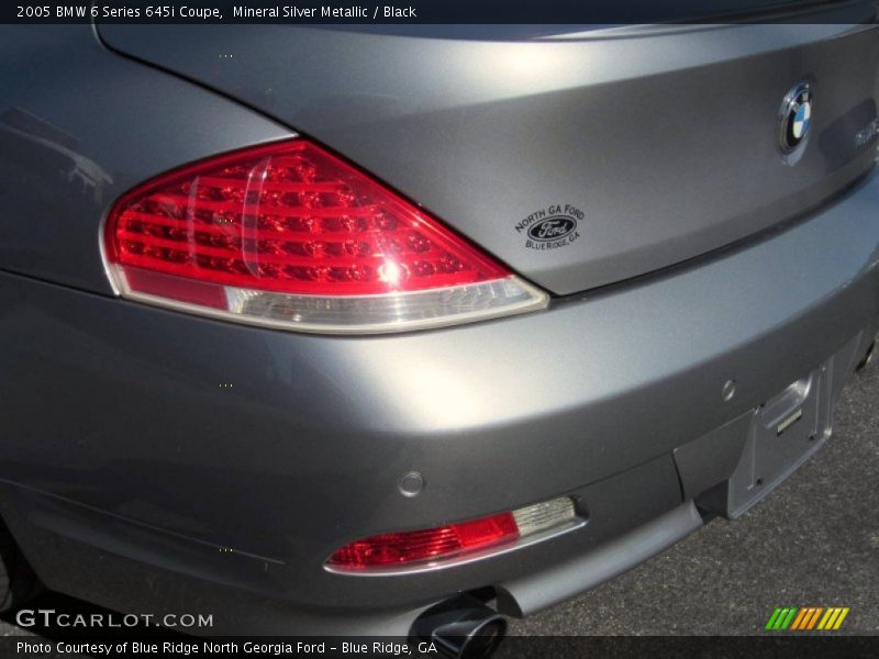 Mineral Silver Metallic / Black 2005 BMW 6 Series 645i Coupe