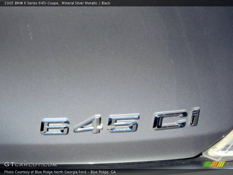 Mineral Silver Metallic / Black 2005 BMW 6 Series 645i Coupe