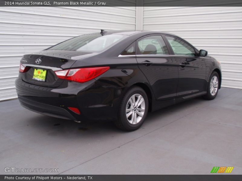 Phantom Black Metallic / Gray 2014 Hyundai Sonata GLS