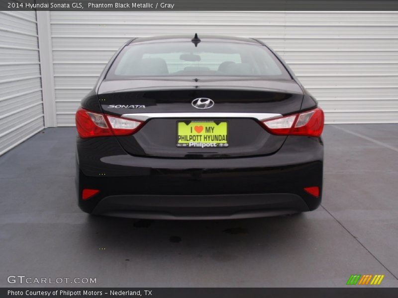 Phantom Black Metallic / Gray 2014 Hyundai Sonata GLS
