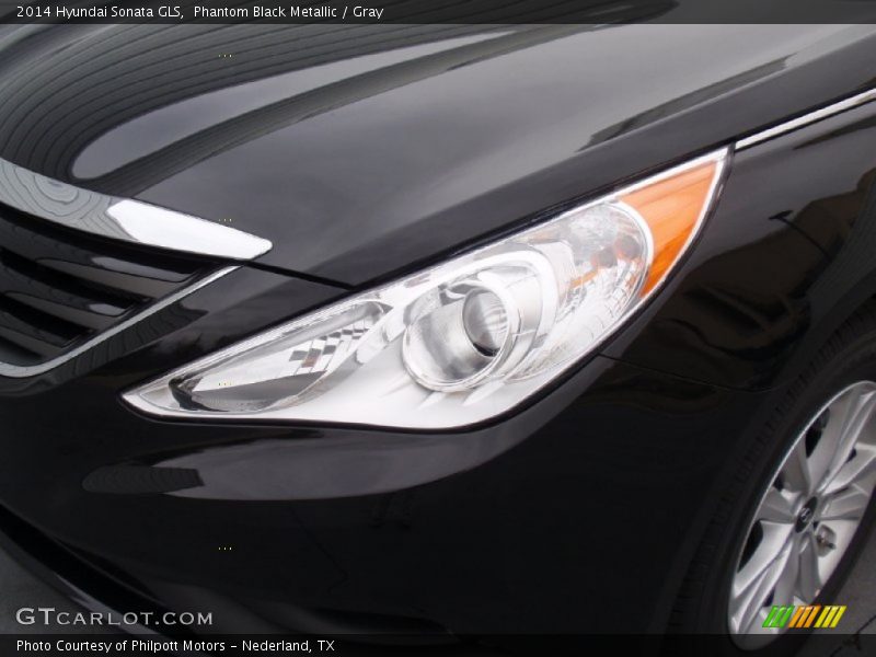 Phantom Black Metallic / Gray 2014 Hyundai Sonata GLS