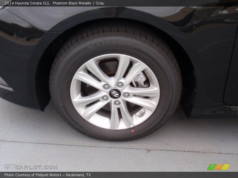 Phantom Black Metallic / Gray 2014 Hyundai Sonata GLS