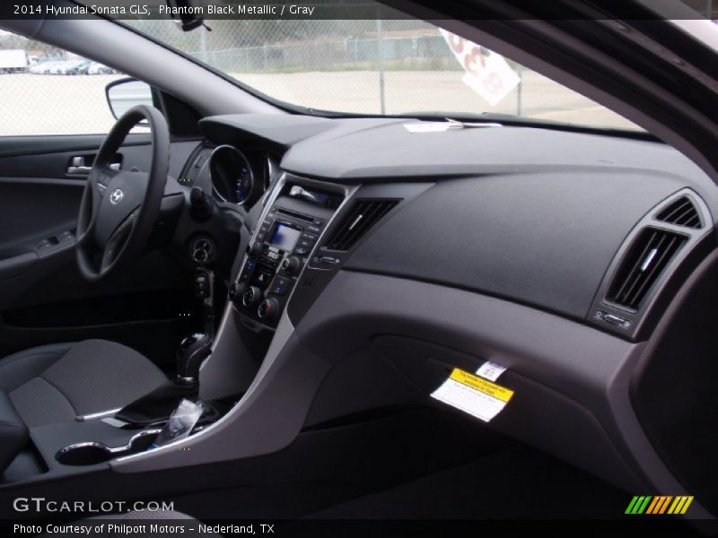 Phantom Black Metallic / Gray 2014 Hyundai Sonata GLS