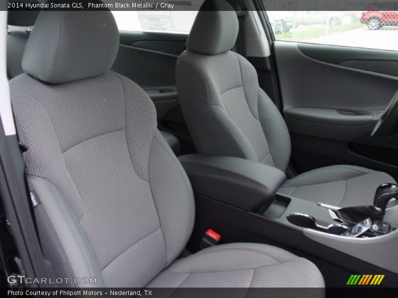 Phantom Black Metallic / Gray 2014 Hyundai Sonata GLS