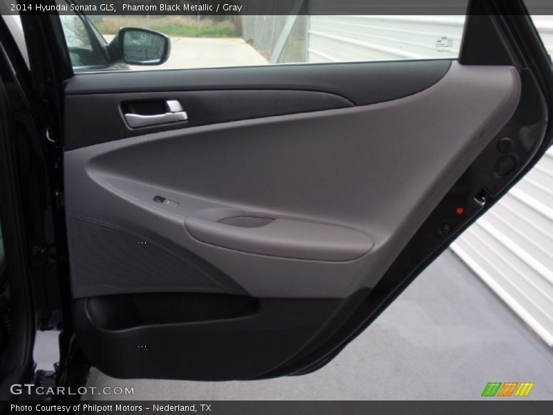 Phantom Black Metallic / Gray 2014 Hyundai Sonata GLS