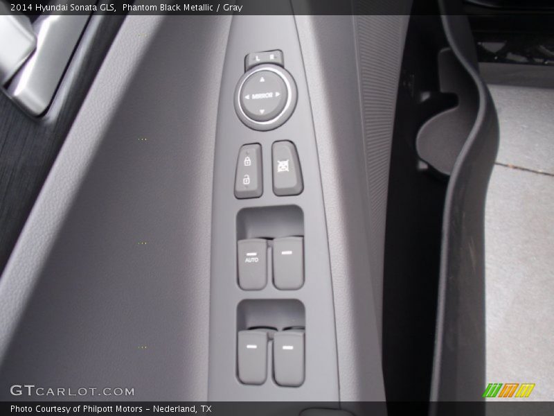 Phantom Black Metallic / Gray 2014 Hyundai Sonata GLS