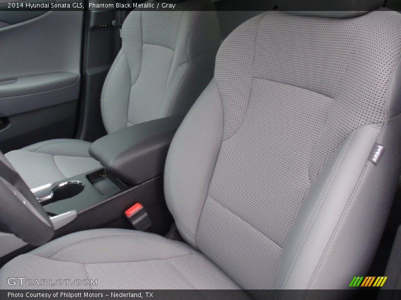 Phantom Black Metallic / Gray 2014 Hyundai Sonata GLS