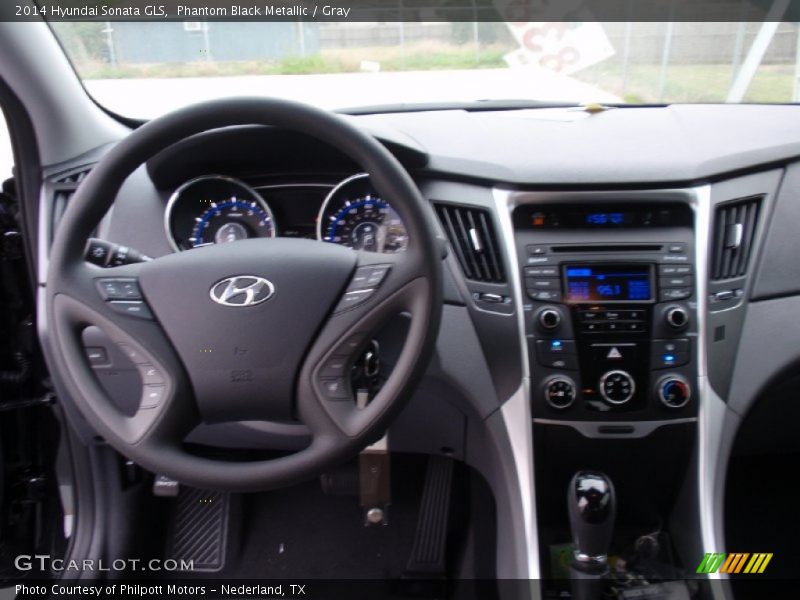 Phantom Black Metallic / Gray 2014 Hyundai Sonata GLS