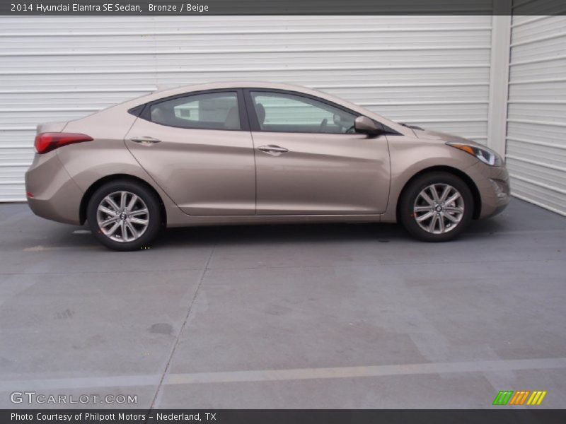 Bronze / Beige 2014 Hyundai Elantra SE Sedan