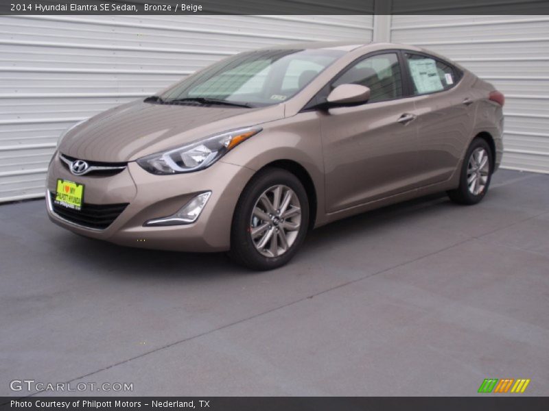 Bronze / Beige 2014 Hyundai Elantra SE Sedan