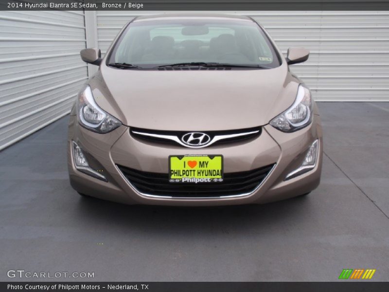 Bronze / Beige 2014 Hyundai Elantra SE Sedan