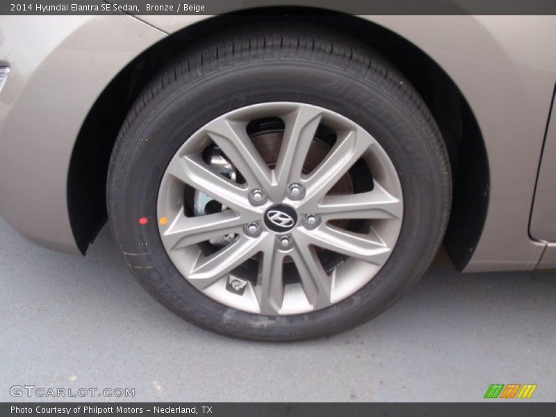 Bronze / Beige 2014 Hyundai Elantra SE Sedan