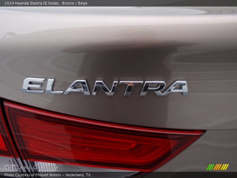 Bronze / Beige 2014 Hyundai Elantra SE Sedan