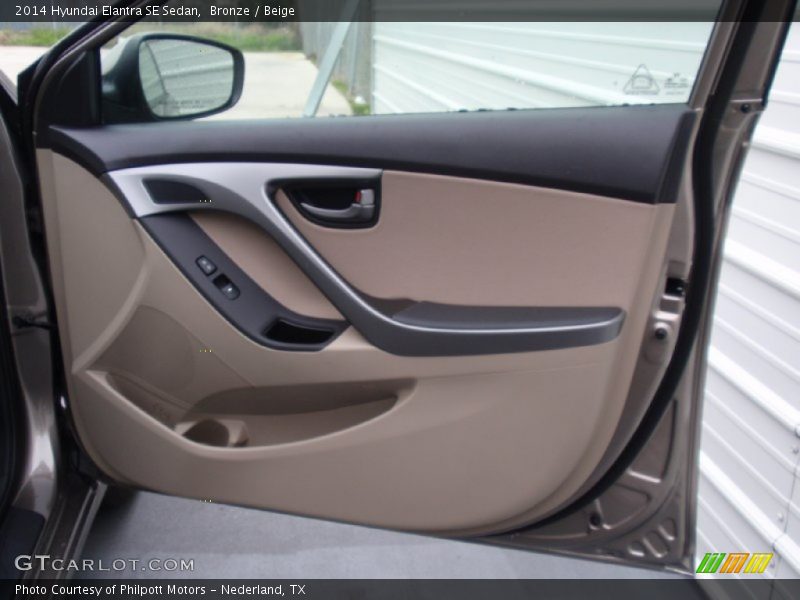 Bronze / Beige 2014 Hyundai Elantra SE Sedan