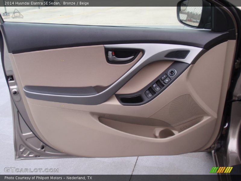 Bronze / Beige 2014 Hyundai Elantra SE Sedan