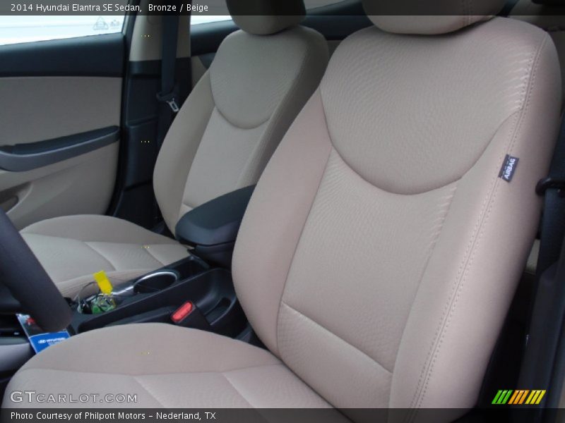 Bronze / Beige 2014 Hyundai Elantra SE Sedan