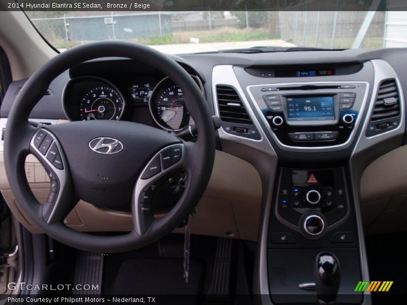 Bronze / Beige 2014 Hyundai Elantra SE Sedan