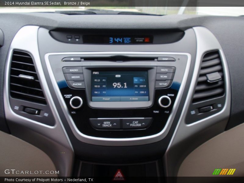 Bronze / Beige 2014 Hyundai Elantra SE Sedan