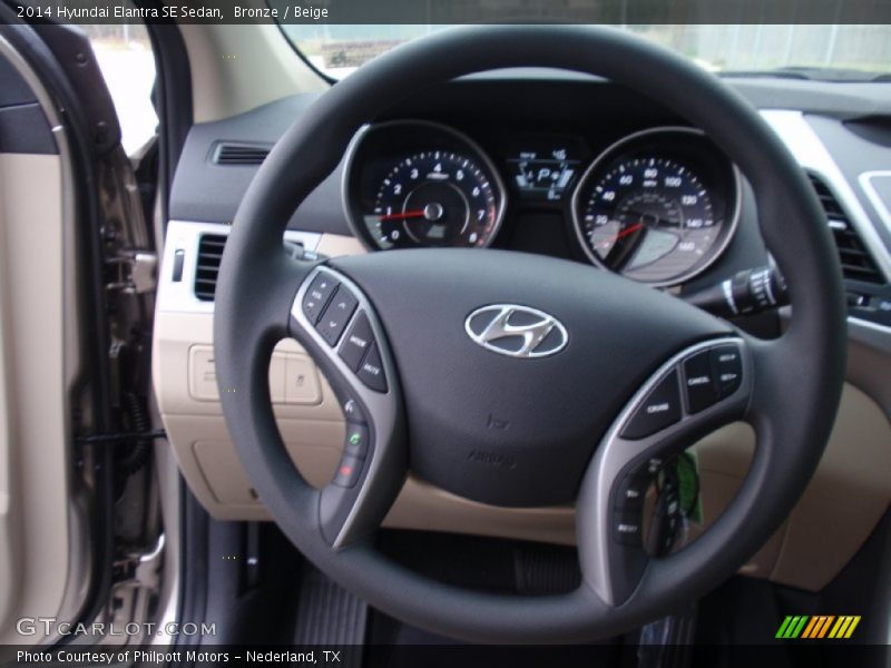 Bronze / Beige 2014 Hyundai Elantra SE Sedan
