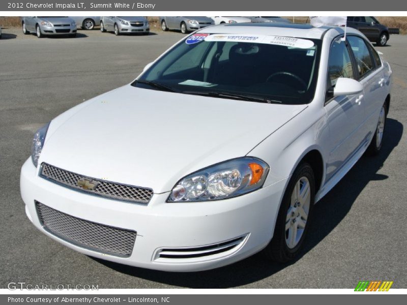 Summit White / Ebony 2012 Chevrolet Impala LT