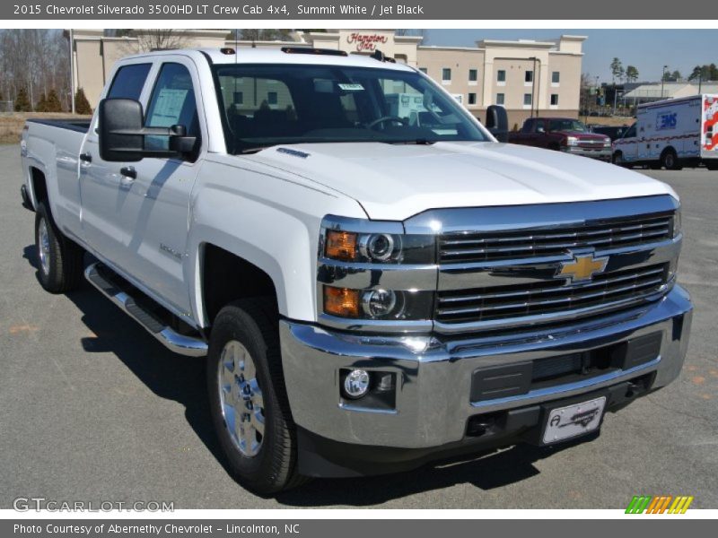 Summit White / Jet Black 2015 Chevrolet Silverado 3500HD LT Crew Cab 4x4