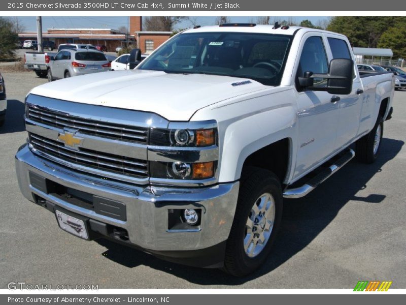 Summit White / Jet Black 2015 Chevrolet Silverado 3500HD LT Crew Cab 4x4