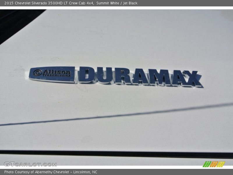 Summit White / Jet Black 2015 Chevrolet Silverado 3500HD LT Crew Cab 4x4