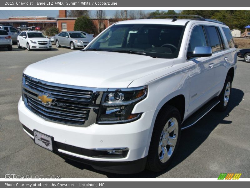Summit White / Cocoa/Dune 2015 Chevrolet Tahoe LTZ 4WD