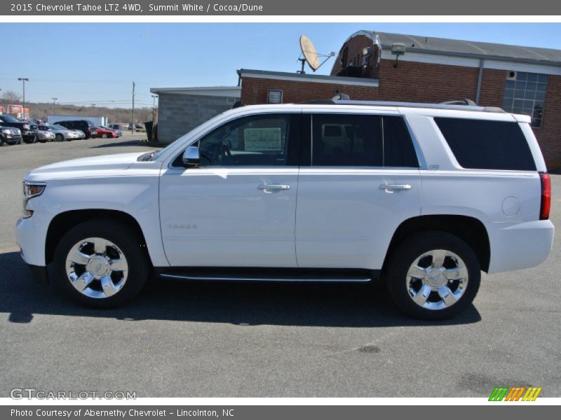 Summit White / Cocoa/Dune 2015 Chevrolet Tahoe LTZ 4WD