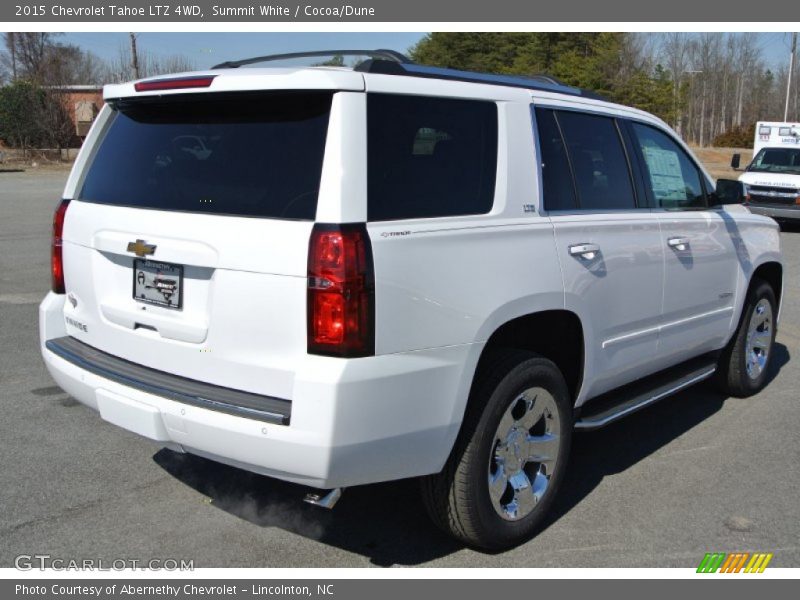 Summit White / Cocoa/Dune 2015 Chevrolet Tahoe LTZ 4WD