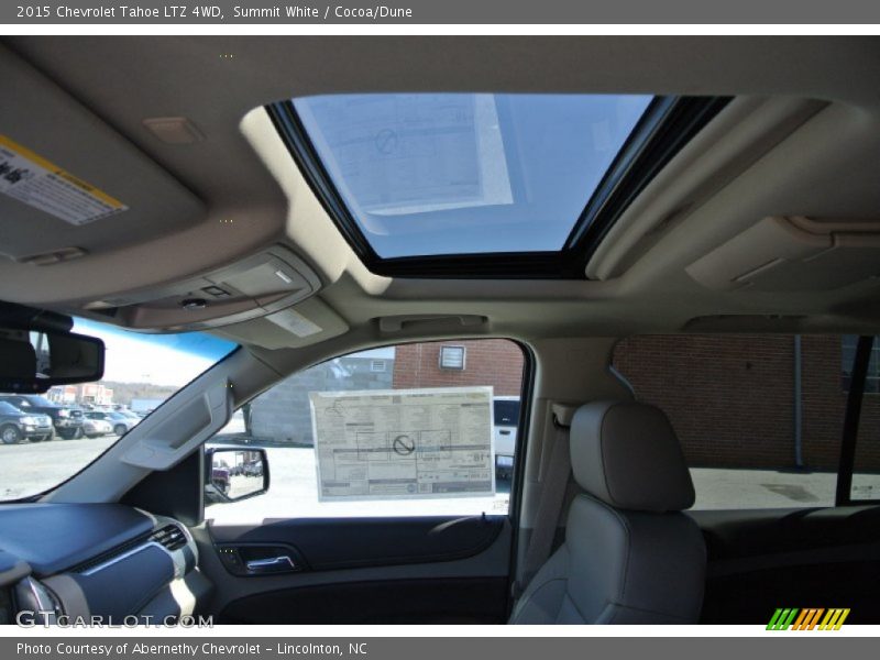 Summit White / Cocoa/Dune 2015 Chevrolet Tahoe LTZ 4WD