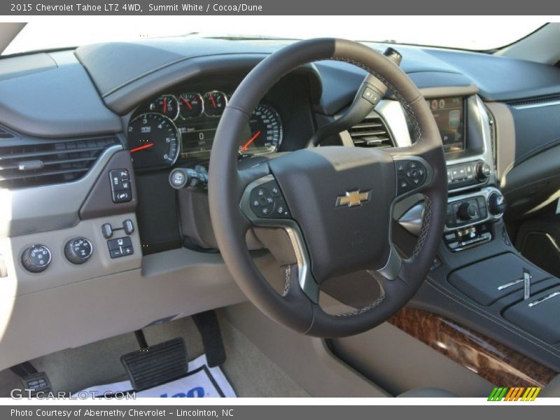 Summit White / Cocoa/Dune 2015 Chevrolet Tahoe LTZ 4WD