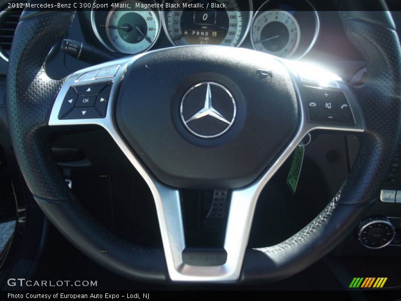 Magnetite Black Metallic / Black 2012 Mercedes-Benz C 300 Sport 4Matic