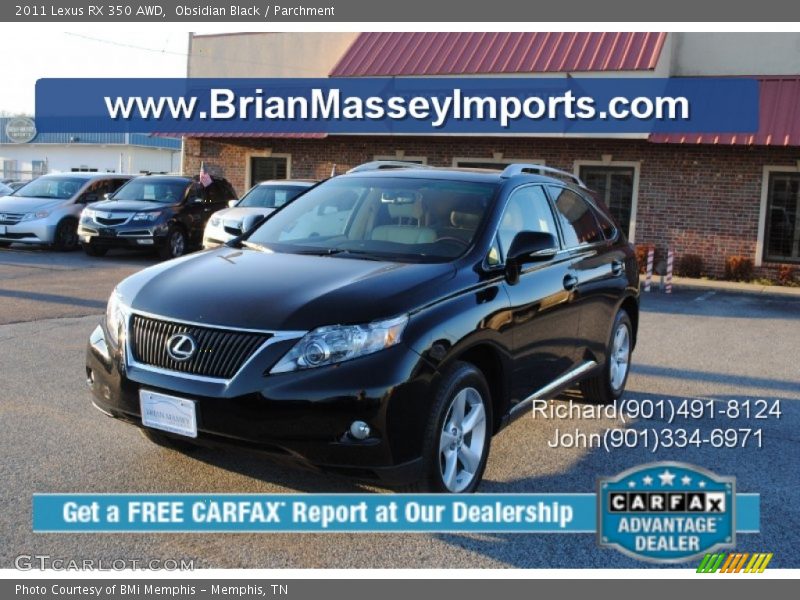Obsidian Black / Parchment 2011 Lexus RX 350 AWD