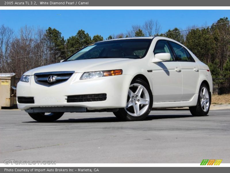 White Diamond Pearl / Camel 2005 Acura TL 3.2