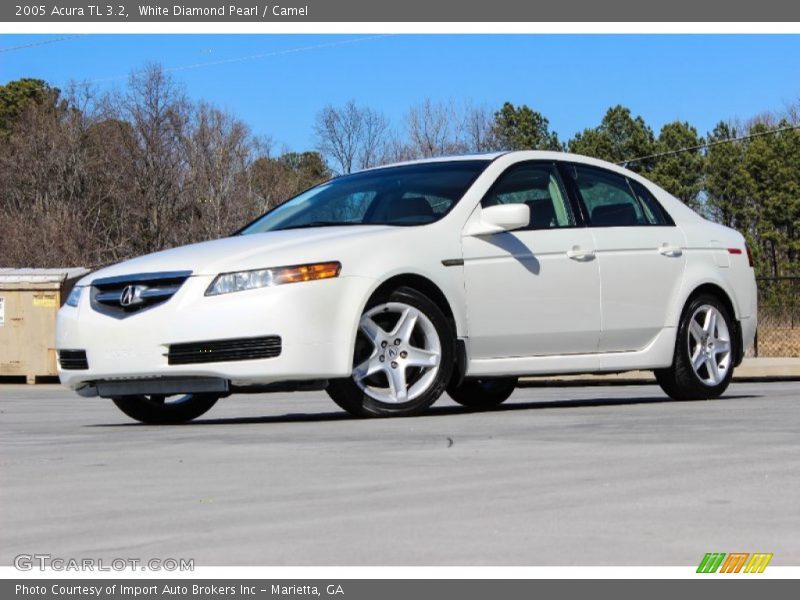 White Diamond Pearl / Camel 2005 Acura TL 3.2