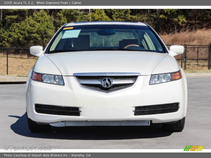 White Diamond Pearl / Camel 2005 Acura TL 3.2