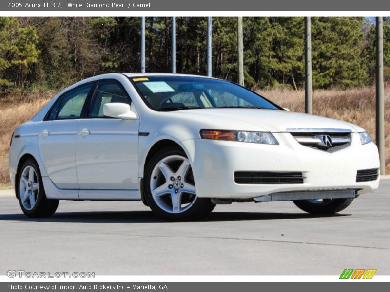 White Diamond Pearl / Camel 2005 Acura TL 3.2