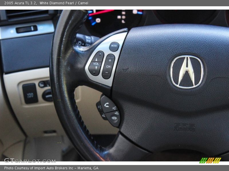 White Diamond Pearl / Camel 2005 Acura TL 3.2